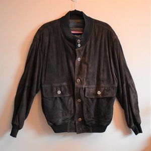 Men's Serra Suede Leather Bomber Jacket